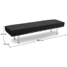 Buy City Bench (3 seats) - Premium Leather Black 13223 in the Europe