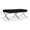 Buy City Ottoman (2 seats) -  Faux Leather Black 13225 home delivery