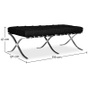 Buy City Ottoman (2 seats) -  Faux Leather Black 13225 with a guarantee