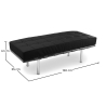 Buy City Bench (2 seats) - Premium Leather Black 13220 with a guarantee