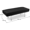 Buy City Bench (2 seats) - Premium Leather Black 13220 in the Europe