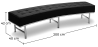 Buy Montes  Sofa Bench - Faux Leather Black 13700 home delivery