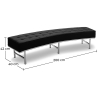 Buy Montes  Sofa Bench - Faux Leather Black 13700 home delivery