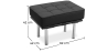 Buy City Bench (1 seat) - Premium Leather Black 15425 with a guarantee