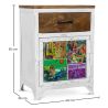 Buy Grange&Co Mango Bedside Table - Iron and Wood White 51299 with a guarantee
