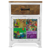 Buy Grange&Co Mango Bedside Table - Iron and Wood White 51299 - prices