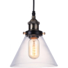 Buy Edison Small Crystal Lampshade Pendant Lamp - Carbon Steel Bronze 50874 home delivery