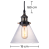Buy Edison Small Crystal Lampshade Pendant Lamp - Carbon Steel Bronze 50874 in the Europe