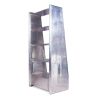 Buy Metal Shelf with Drawer - Aviator Style - 4 Shelves - Zack Metallic light grey 48356 in the Europe
