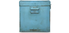 Buy Industrial vintage design locking trunk Blue 58326 in the Europe
