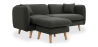Buy Scandinavian style corner sofa - 3 Seater - Eider Dark grey 58759 in the Europe