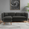 Buy Scandinavian style corner sofa - 3 Seater - Eider Dark grey 58759 in the Europe