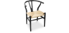 Buy Dining Chair Scandinavian Design Wooden Cord Seat - Wish Black 16432 in the Europe