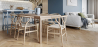 Buy Dining Chair Scandinavian Design Wooden Cord Seat - Wish Black 16432 at MyFaktory