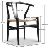Buy Dining Chair Scandinavian Design Wooden Cord Seat - Wish Black 16432 - in the EU