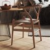 Buy Dining Chair Scandinavian Design Wooden Cord Seat - Wish Black 16432 at MyFaktory