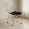 Buy Dining Chair in Steel – Grid Design with Cushion – Wiren  Black 16450 - prices
