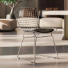 Buy Dining Chair in Steel – Grid Design with Cushion – Wiren  Black 16450 - in the EU