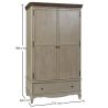 Buy Country Chic Wardrobe - Waxed Wood Beige 29247 in the Europe