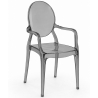 Buy Transparent Dining Chair - Armrest Design - Louis King Grey transparent 16461 at MyFaktory