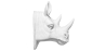 Buy Wall Decoration - White Rhino Head - Ika White 55733 - in the EU