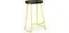 Buy Industrial Bar Stool 66 cm Aiyana - Dark wood and metal Yellow 59584 - in the EU