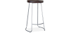 Buy Industrial Bar Stool 76 cm Aiyana - Dark wood and metal Steel 59570 - prices
