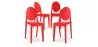 Buy X4 Dining chair Victoire Design Transparent Red 16459 home delivery