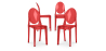 Buy X4 Dining chair Victoire Design Transparent Red transparent 16459 - prices