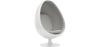 Buy Armchair Ele Chair - White Exterior - Fabric Grey 13192 home delivery