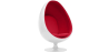 Buy Armchair Ele Chair - White Exterior - Fabric Red 13192 at MyFaktory