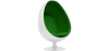 Buy Armchair Ele Chair - White Exterior - Fabric Green 13192 at MyFaktory