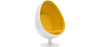 Buy Armchair Ele Chair - White Exterior - Fabric Yellow 13192 with a guarantee