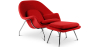 Buy Fauteuil Womb avec ottoman - Tissu Red 16503 home delivery