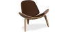 Buy Design Armchair - Scandinavian Armchair - Upholstered in Leather - Luna Chocolate 16776 home delivery