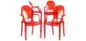 Buy X4 Armchair Louis King Design Transparent Red transparent 16464 - prices