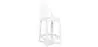 Buy Bar stool with backrest Victoire - 65cm - Design Transparent White 58805 in the Europe