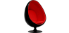 Buy Armchair Ele Chair Style - Black Exterior - Faux Leather Red 44502 - prices