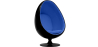 Buy Armchair Ele Chair Style - Black Exterior - Faux Leather Dark blue 44502 home delivery