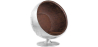 Buy Ball Chair Aviator Armchair - Microfiber Aged Leather Effect Brown 26718 - in the EU