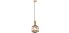 Buy Pendant lamp in vintage style, glass and metal - Genoveva Grey transparent 59835 - prices