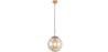 Buy Glass Shade Hanging Lamp with Adjustable Tube Beige 59837 - in the EU