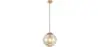 Buy Glass Shade Hanging Lamp with Adjustable Tube Beige 59837 - in the EU