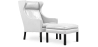 Buy 2204 Armchair with Matching Ottoman - Premium Leather White 15450 - prices