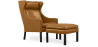 Buy 2204 Armchair with Matching Ottoman - Premium Leather Light brown 15450 at MyFaktory