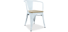 Buy Bistrot Metalix Chair with Armrest - Metal and Light Wood Grey blue 59711 at MyFaktory
