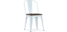 Buy Bistrot Metalix Square Chair - Metal and Dark Wood Grey blue 59709 in the Europe