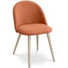 Buy Dining Chair - Upholstered in Fabric - Scandinavian Style -Bennett  Orange 59261 - prices