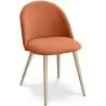 Buy Dining Chair - Upholstered in Fabric - Scandinavian Style -Bennett  Orange 59261 - prices