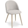 Buy Dining Chair - Upholstered in Fabric - Scandinavian Style -Bennett  Cream 59261 with a guarantee